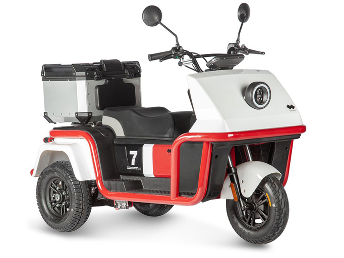 Электротрицикл Wanshida DOUHAO 60V 800Вт (черно-серо-красный)