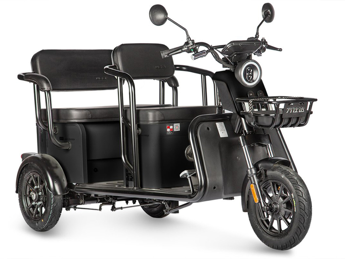 Электротрицикл Wanshida LC300 60V 1000Вт (черный)